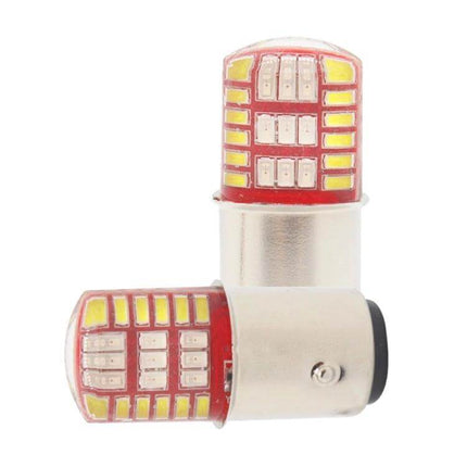 2 Pack Dual Color LED Turn Signals For Car Or Motorcycle silicone SMD-3014 red flashing and white constant light 12V upgrade
