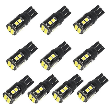T10 Car Clearance Lights, 10 Pack, Cool White LED For Vehicles - compact 12V T10 wedge LED bulbs for trucks, trailers, vans, SUVs (10-pack)