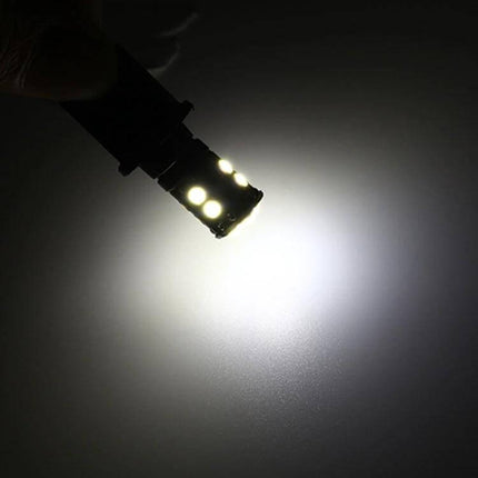 T10 Car Clearance Lights, 10 Pack, Cool White LED For Vehicles - illuminated T10 wedge bulb showing cool white beam, durable PC housing