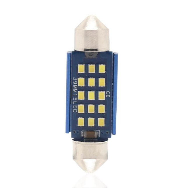 Car Reading Lamp Dome Light For Vehicle Interior 39mm - blue 12-LED festoon bulb, compact 39x10mm replacement for car dome light interior reading lamp