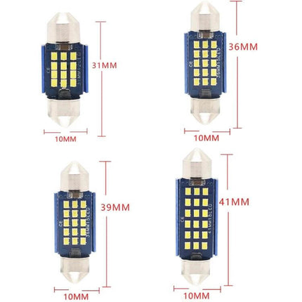 Car Reading Lamp Dome Light For Vehicle Interior 39mm compact 39x10mm LED dome light showing measurements and 10mm width