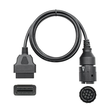 Cable for BMW Motorcycle Diagnostics and Maintenance Tools – 16-pin OBD to round BMW connector cable for on-bike diagnostics and maintenance