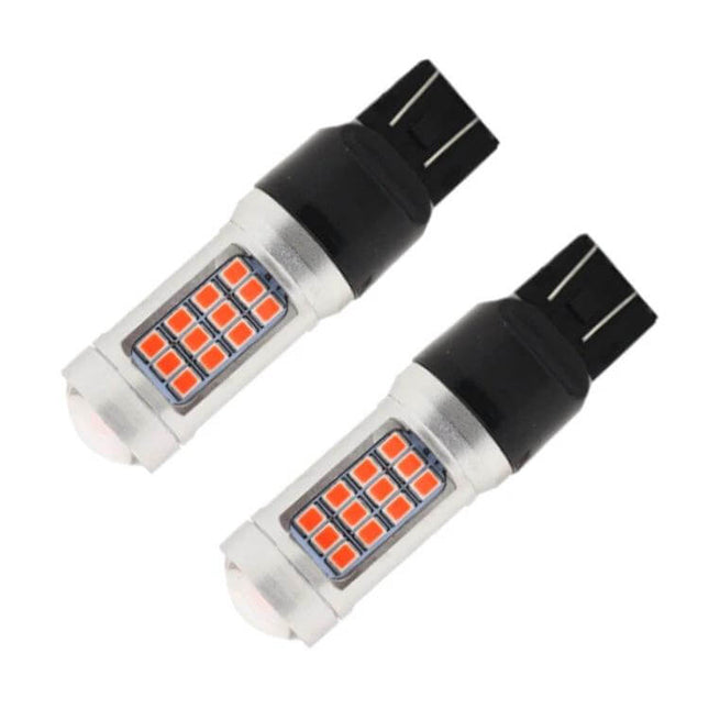 2-Pack Car Strobe Brake Lights For Everyday Driving - dual 2835 LED 42-bead 12V strobe brake lamp set, easy install for urban and highway visibility