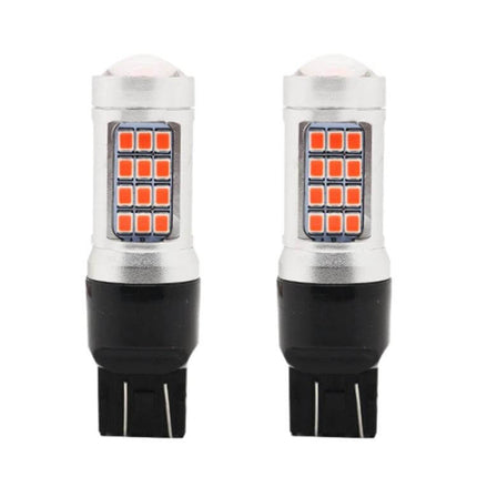 2-Pack Car Strobe Brake Lights For Everyday Driving - pair of 12V LED strobe brake bulbs with 42x 2835 beads, bright red strobe signal for urban and highway visibility