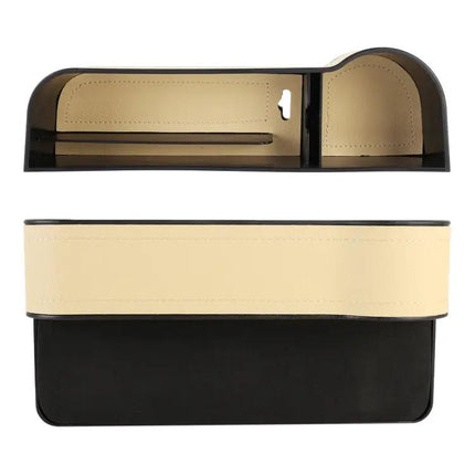 Multi-Functional Leather Storage Box for Car Seat Gaps
