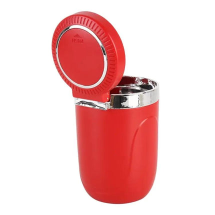 Portable Car Ashtray with Stainless Steel Liner and LED Light