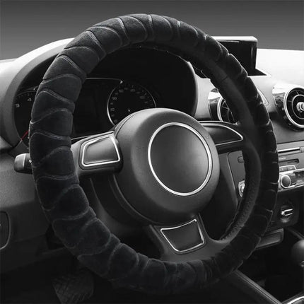 Warm Plush Anti-Skid Steering Wheel Cover for 38cm Diameter