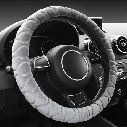 Warm Plush Anti-Skid Steering Wheel Cover for 38cm Diameter