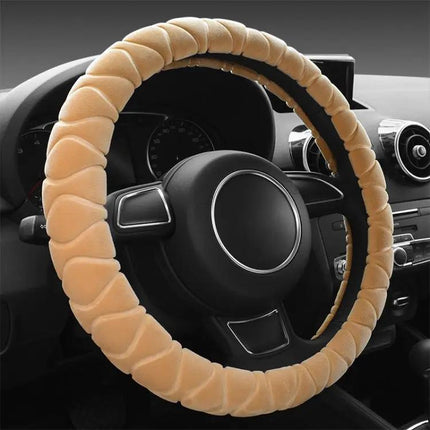 Warm Plush Anti-Skid Steering Wheel Cover for 38cm Diameter