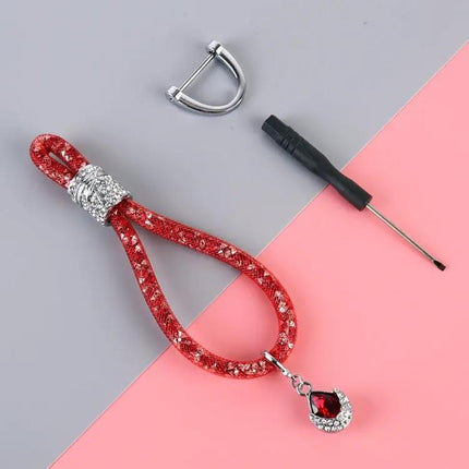 Diamond Shaped Metal and Plastic Keychain for Everyday Use
