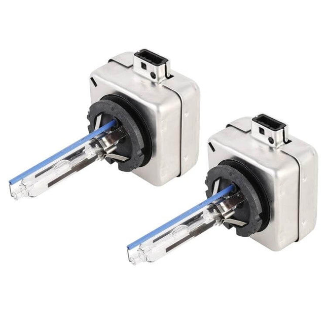 8000K HID Xenon Headlight Bulb Kit 2 Pack For Clear Night Driving - Dual plug-and-play bulbs for whiter, efficient night visibility