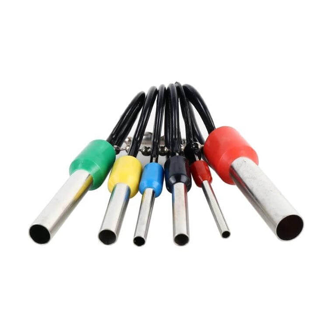 6-In-1 Car Wire Terminal Extraction Tool For Removing Terminals – compact rubber-metal terminal removal set with six color-coded extractor tips