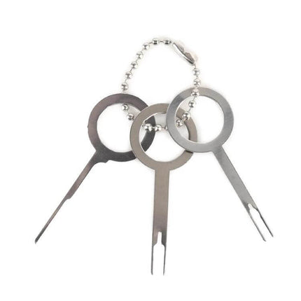 Car Wire Terminal Extraction Tool For Safe Pin Removal - metal keyring set of three terminal release tools for automotive wiring