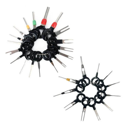 Car Wire Terminal Extraction Tool For Auto Wiring Harness - ring set of metal and rubber terminal removal picks for automotive connectors