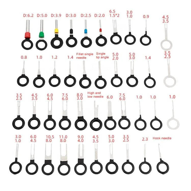 41-In-1 Car Wire Terminal Extraction Kit For Safe Removal And Reassembly - organized extraction tips and adapters set image