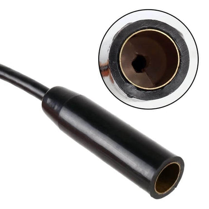 Car FM Radio Antenna Extension Cable with 0.5m Length - black ABS female connector extension for improved FM reception