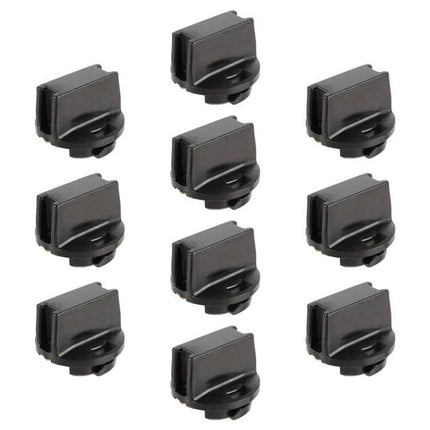 Car T10 Bulb Base Retainer Holder Adapter For LED Bulbs 10 Pack - black ABS and metal T10 bulb holder adapters, secure anti-rattle mounting
