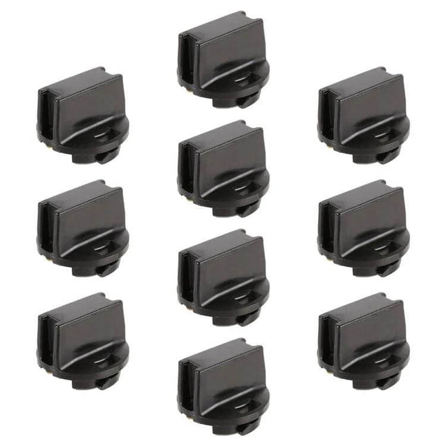 Car T10 Bulb Base Retainer Holder Adapter For LED Bulbs 10 Pack - black ABS and metal T10 bulb holder adapters, secure anti-rattle mounting