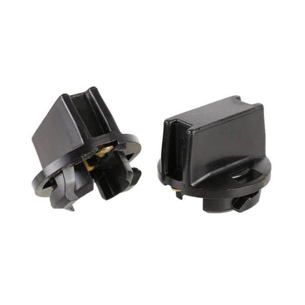 Car T10 Bulb Base Retainer Holder Adapter For LED Bulbs 10 Pack - black ABS and metal T10 bulb retainer, secure LED upgrade mounting