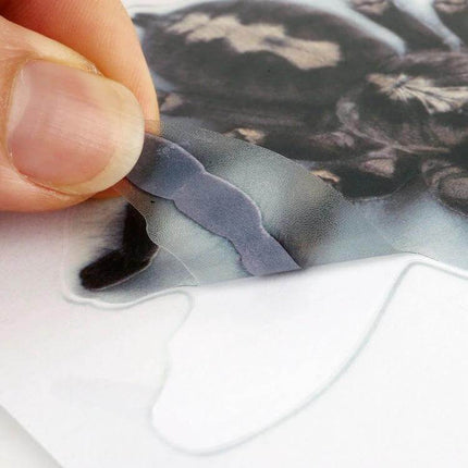 Animal Pattern Stickers for Car and Motorcycle Decoration - PET peel-and-stick animal decal being applied to vehicle surface