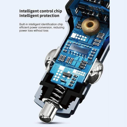 C15 Car Bluetooth FM Transmitter With Atmosphere Light showcasing internal intelligent control chip and power conversion components