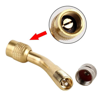 Balance Car Inflatable Nozzle Extension Rod, 90 Degree brass 90° valve extender for recessed tire valves on cars motorcycles EVs scooters