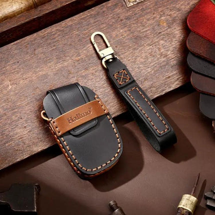 Hallmo Cowhide Leather Protective Key Case for Hyundai IX35