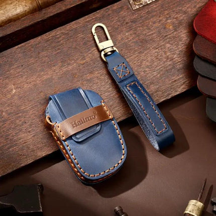 Hallmo Cowhide Leather Protective Key Case for Hyundai IX35
