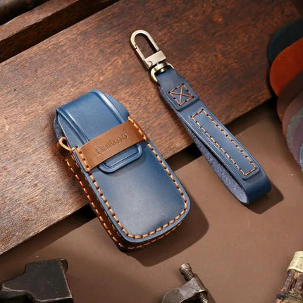 Hallmo Genuine Cowhide Leather Key Cover for Audi Cars