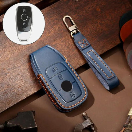 Hallmo Cowhide Leather Key Cover for Mercedes-Benz E300L