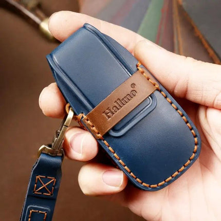 Hallmo Cowhide Leather Key Cover for Mercedes-Benz E300L