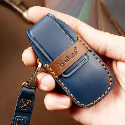 Hallmo Cowhide Leather Key Cover for Mercedes-Benz E300L