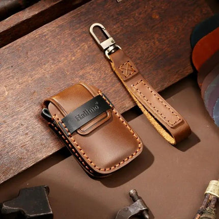 Hallmo Cowhide Leather Key Cover for Volkswagen Lavida