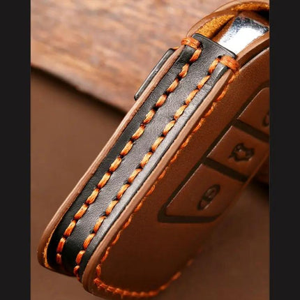 Hallmo Cowhide Leather Key Cover for Volkswagen Lavida