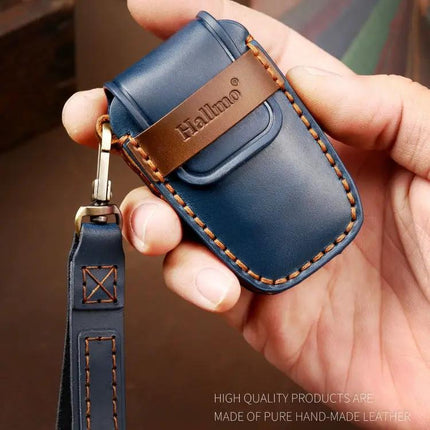 Hallmo Cowhide Leather Key Case for Toyota Corolla 2017 Keys