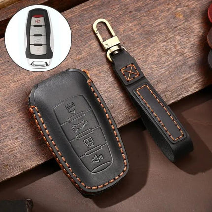 Hallmo Cowhide Leather Key Cover for Haval H6 Car Keys