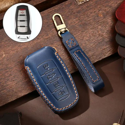 Hallmo Cowhide Leather Key Cover for Haval H6 Car Keys