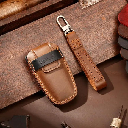 Hallmo Cowhide Leather Key Cover for Haval H6 Car Keys