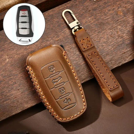 Hallmo Cowhide Leather Key Cover for Haval H6 Car Keys