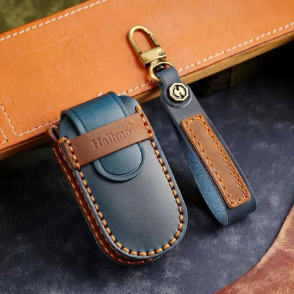 Hallmo Protective Cowhide Leather Key Case for Jeep Compass | Syndmart
