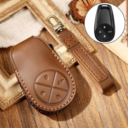 Hallmo Cowhide Leather Protective Key Cover for NIO ES6 ES8