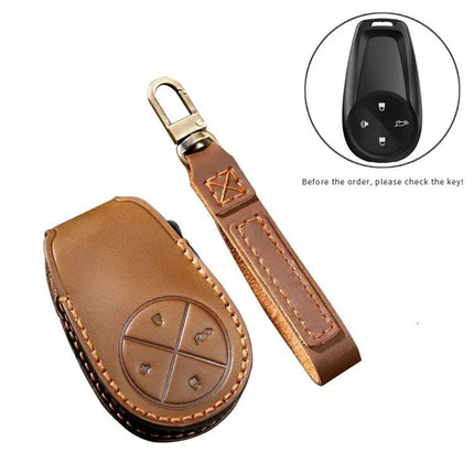 Hallmo Cowhide Leather Protective Key Cover for NIO ES6 ES8