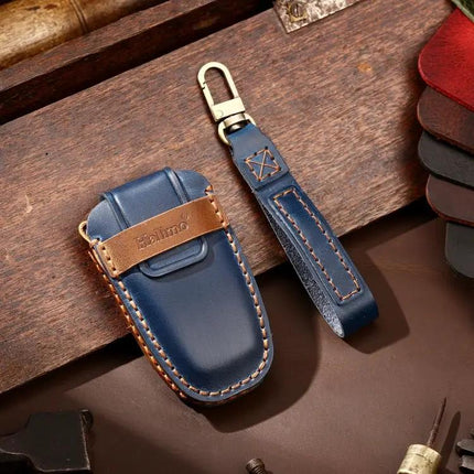 Hallmo Cowhide Leather Key Cover for Ford Focus Vehicles