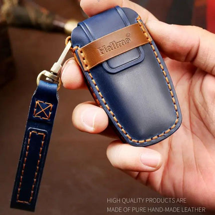 Hallmo Cowhide Leather Key Cover for Ford Focus Vehicles