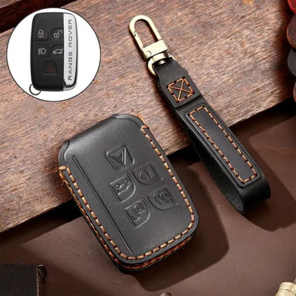 Hallmo Cowhide Leather Key Cover for Land Rover Discovery 5