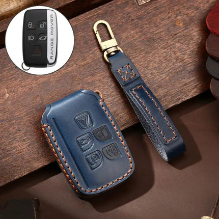 Hallmo Cowhide Leather Key Cover for Land Rover Discovery 5