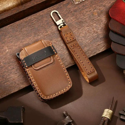 Hallmo Cowhide Leather Key Cover for Land Rover Discovery 5