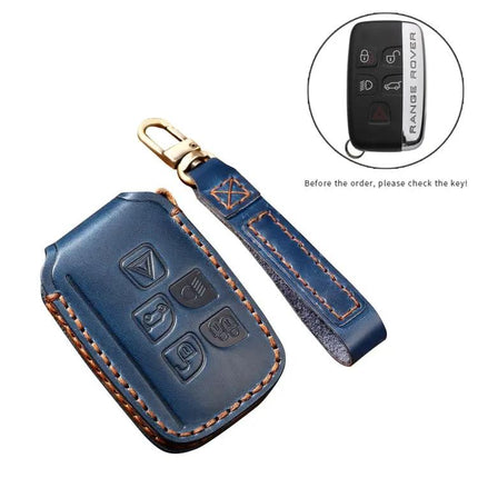 Hallmo Cowhide Leather Key Cover for Land Rover Discovery 5