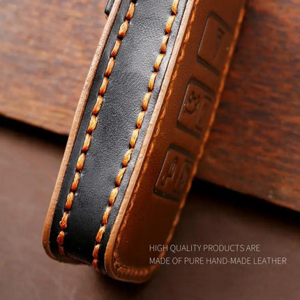 Hallmo Cowhide Leather Key Cover for Land Rover Discovery 5