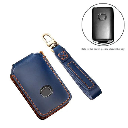 Hallmo Genuine Cowhide Leather Protective Key Case for Mazda Axela